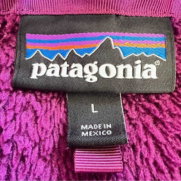 Patagonia Re-Tool Snap-T Pullover Magenta Fleece Quarter-Zip Jacket SZ L - Picture 9 of 15